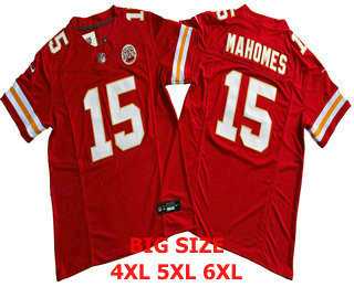 Mens Kansas City Chiefs #15 Patrick Mahomes Red FUSE Limited Vapor Stitched Jersey